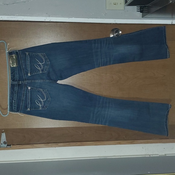 Womens Bootcut Express jeans. Size 2 Short. Dark - Picture 2 of 4